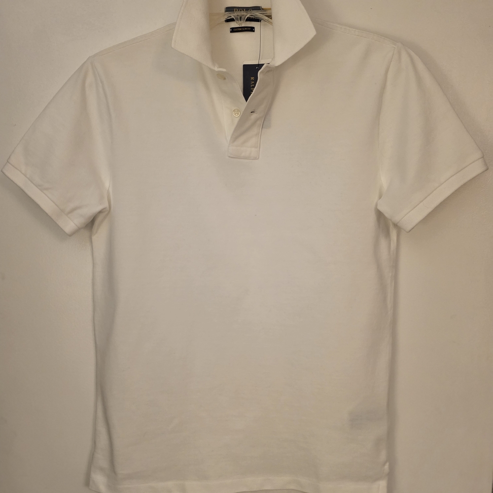 Custom SLIM Fit Polo by Ralph Lauren Classic White Polo Shirt